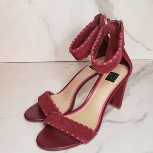 WHBM Nathalie suede cutout sandals 8